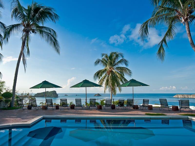 Costa Verde Resort pool terrace overlooking the ocean